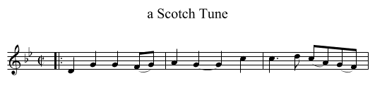a Scotch Tune - staff notation