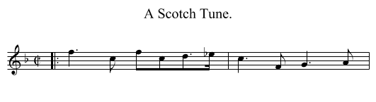 A Scotch Tune. - staff notation