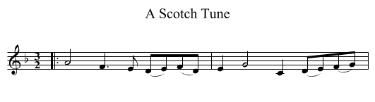 A Scotch Tune - staff notation