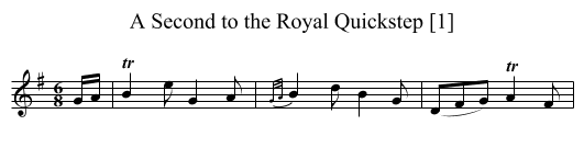 A Second to the Royal Quickstep [1] - staff notation