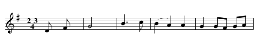 A Seidas Fueada - staff notation