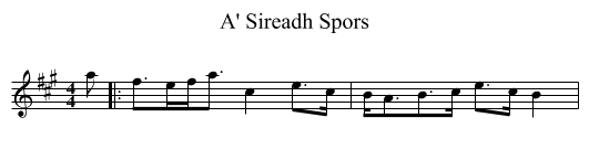 A' Sireadh Spors - staff notation