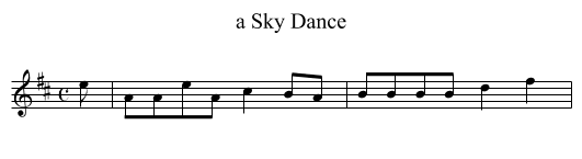 a Sky Dance - staff notation