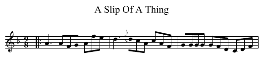A Slip Of A Thing - staff notation