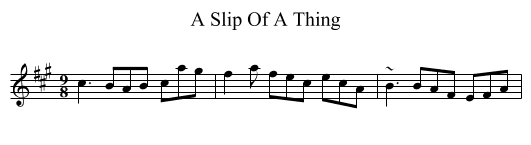 A Slip Of A Thing - staff notation