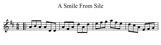 A Smile From Sile - staff notation