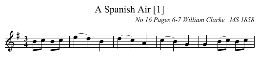 A Spanish Air [1] - staff notation