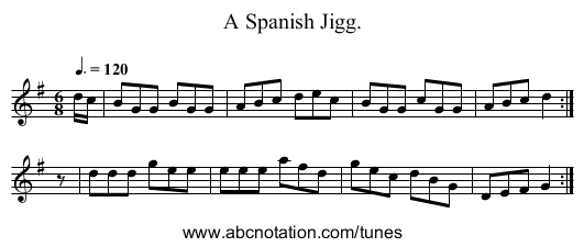 A Spanish Jigg. - staff notation