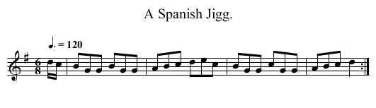 A Spanish Jigg. - staff notation