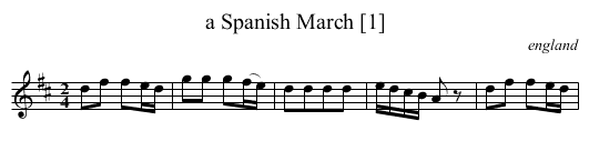 a Spanish March [1] - staff notation