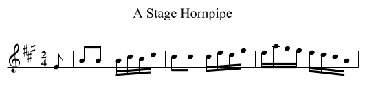 A Stage Hornpipe - staff notation