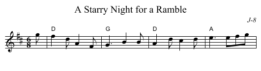 A Starry Night for a Ramble - staff notation