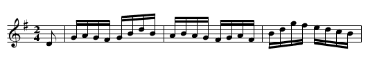'A Stranger From Limerick (hornpipe) 1694 - staff notation