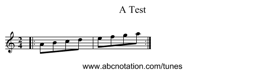 A Test - staff notation