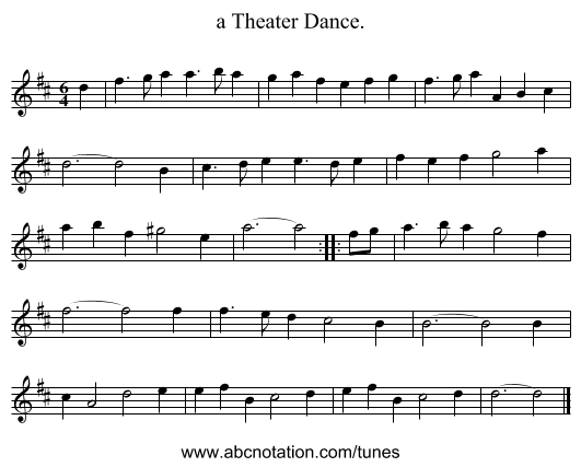 a Theater Dance. - staff notation