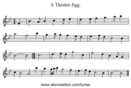 A Theater Jigg. - staff notation
