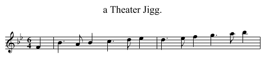 a Theater Jigg. - staff notation