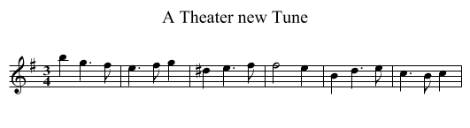 A Theater new Tune - staff notation