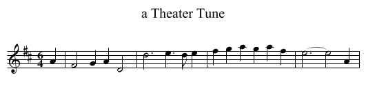 a Theater Tune - staff notation