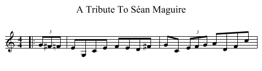 A Tribute To Séan Maguire - staff notation
