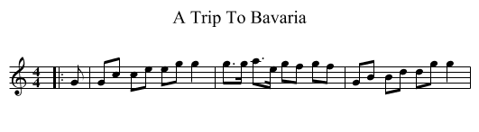 A Trip To Bavaria - staff notation