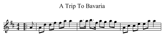 A Trip To Bavaria - staff notation