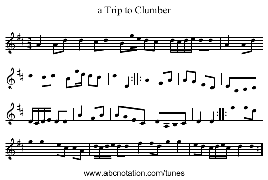 a Trip to Clumber - staff notation
