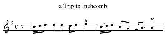 a Trip to Inchcomb - staff notation
