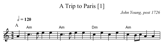 A Trip to Paris [1] - staff notation
