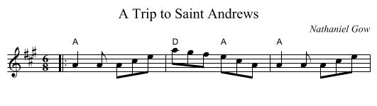 A Trip to Saint Andrews - staff notation