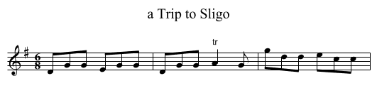 a Trip to Sligo - staff notation