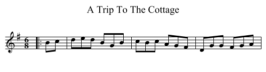 A Trip To The Cottage - staff notation
