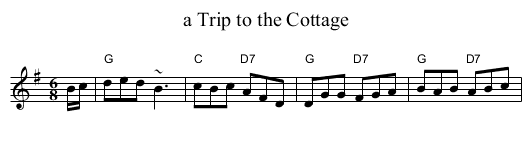 a Trip to the Cottage - staff notation