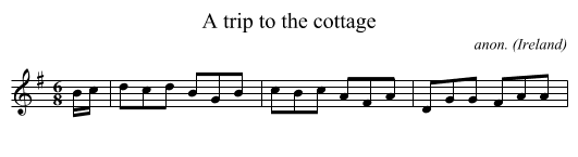 A trip to the cottage - staff notation