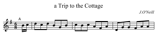 a Trip to the Cottage - staff notation
