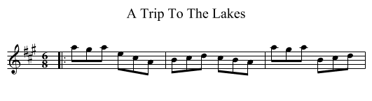 A Trip To The Lakes - staff notation