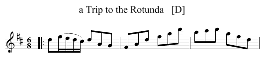 a Trip to the Rotunda   [D] - staff notation