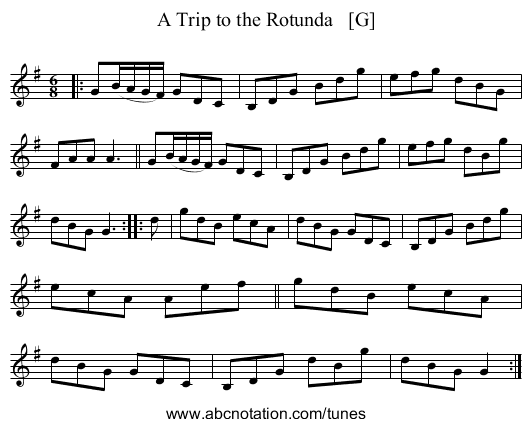A Trip to the Rotunda   [G] - staff notation