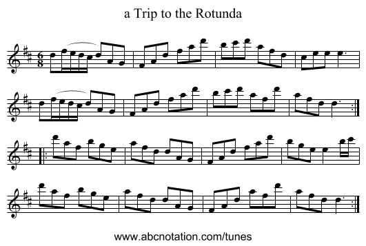 a Trip to the Rotunda - staff notation