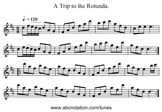 A Trip to the Rotunda. - staff notation