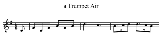 a Trumpet Air - staff notation