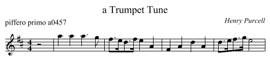 a Trumpet Tune - staff notation