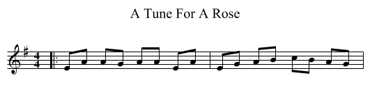 A Tune For A Rose - staff notation