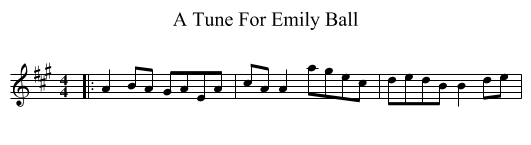 A Tune For Emily Ball - staff notation