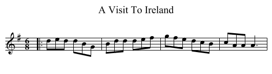 A Visit To Ireland - staff notation