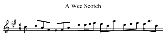 A Wee Scotch - staff notation