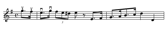 a WELSH HORNPIPE - staff notation