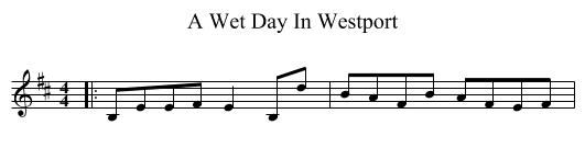 A Wet Day In Westport - staff notation