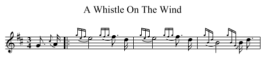 A Whistle On The Wind - staff notation