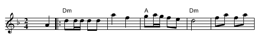 A yor nokh mayn khasene - staff notation